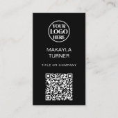 Logo QR-Code Geschäft Professionell Visitenkarte (Vorderseite)