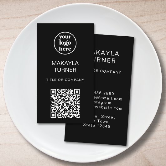 Logo QR-Code Geschäft Professionell Visitenkarte