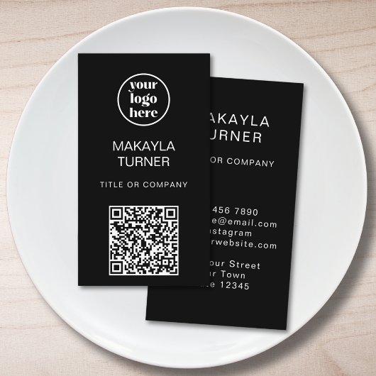 Logo QR-Code Geschäft Professionell Visitenkarte