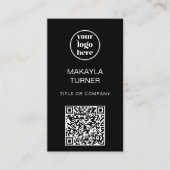 Logo QR-Code Geschäft Professionell Visitenkarte (Vorderseite)