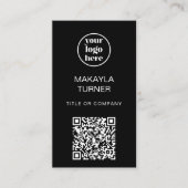 Logo QR-Code Geschäft Professionell Visitenkarte (Vorderseite)