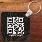 Logo QR-Code Geschäftsförderungsanhänger Schlüsselanhänger (Rückseite)