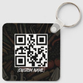 Logo QR-Code Geschäftsförderungsanhänger Schlüsselanhänger (Rückseite)