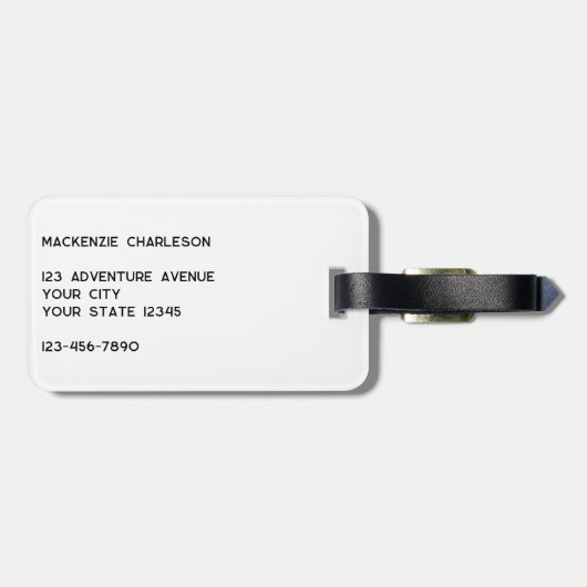 Logo QR Code Geschäftswerbung Gepäckanhänger (Rückseite horizontal)