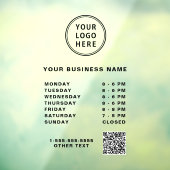 Logo QR-Code Geschäftszeiten Fensteraufkleber (Blatt 3)