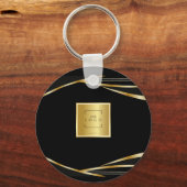 Logo QR-Code Gold und Black Firmenevent Schlüsselanhänger (Vorderseite)