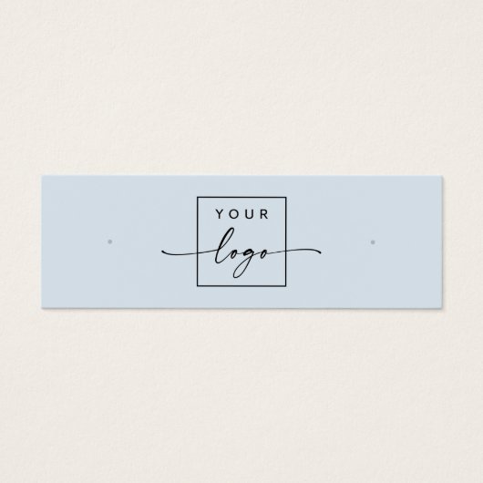 Logo QR-Code hellblaue Ohrring-Anzeigetafel (Vorderseite)