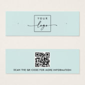 Logo QR-Code hellblaue Ohrring-Anzeigetafel (Vorne & Hinten)