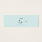 Logo QR-Code hellblaue Ohrring-Anzeigetafel (Vorderseite)