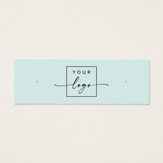 Logo QR-Code hellblaue Ohrring-Anzeigetafel (Vorderseite)