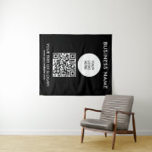 Logo-QR-Code-Hintergrund für Party-Event-Seminar Wandteppich (Beispiel (Horizontal))