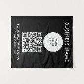 Logo-QR-Code-Hintergrund für Party-Event-Seminar Wandteppich (Vorderseite (Horizontal))