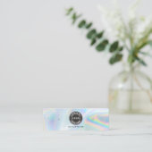 Logo QR Code Holographic Stuhl Earring Display Car Mini Visitenkarte (Stehend Vorderseite)