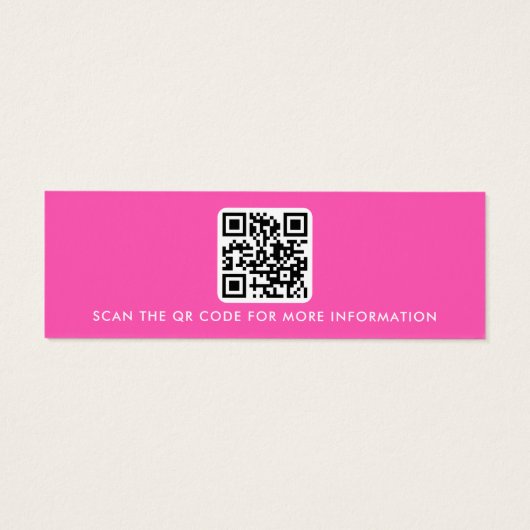 Logo QR-Code Hot-Rosa-Ohrring-Anzeigetafel (Rückseite)