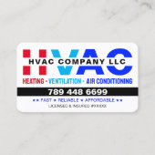 Logo, Qr Code & License - Modern AC Services, HVAC Visitenkarte (Vorderseite)