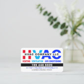 Logo, Qr Code & License - Modern AC Services, HVAC Visitenkarte (Stehend Vorderseite)