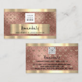 Logo QR CODE Logo Glitzer Rosa Visitenkarte (Vorne/Hinten)