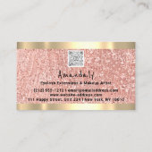 Logo QR CODE Logo Metallische Rose Gold Metallic Visitenkarte (Rückseite)