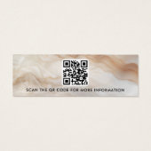 Logo QR code marble look stud earring display card (Rückseite)