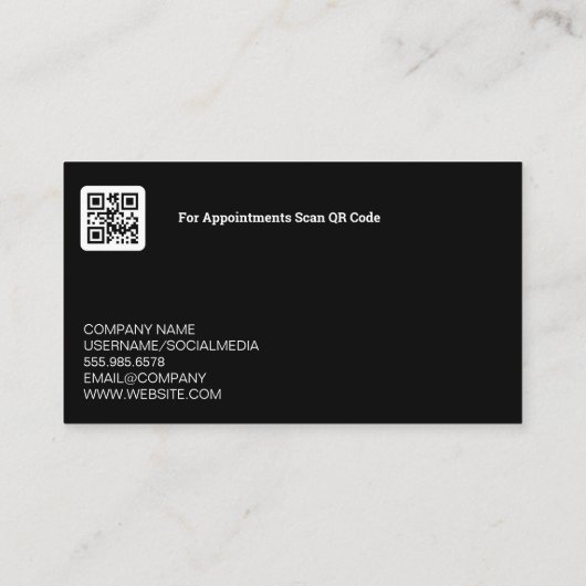 Logo | QR-Code | Metallisch Visitenkarte (Rückseite)