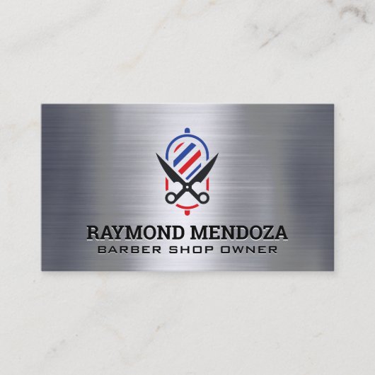 Logo | QR-Code | Metallisch Visitenkarte (Vorderseite)