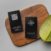Logo QR Code Minimalistisch Schwarz Moderne Custom Visitenkarte