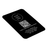 Logo QR Code Modern Black Magnet (Rechte Seite)