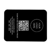 Logo QR Code Modern Black Magnet (Horizontal)