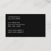 Logo QR Code Moderne Black Business Card Visitenkarte (Rückseite)