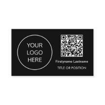 Logo QR Code Moderne Black Business Card