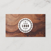 Logo QR Code Moderne Holzschreinerkonstruktion Visitenkarte (Vorderseite)