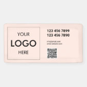 Logo-QR-Code Modernes Berufliches Banner (Horizontal)