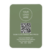 Logo QR Code Modernes Design Magnet (Vertikal)