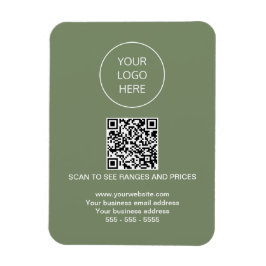 Logo QR Code Modernes Design Magnet