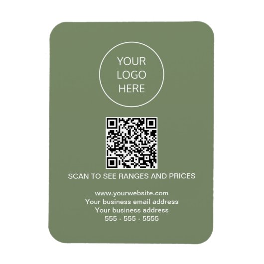 Logo QR Code Modernes Design Magnet (Vertikal)