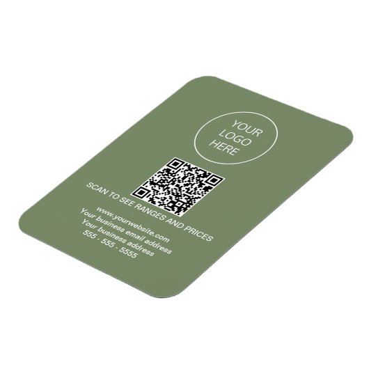 Logo QR Code Modernes Design Magnet (Linke Seite)