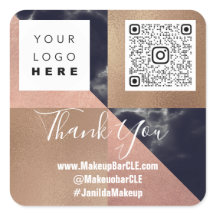 Logo-QR-Code-Name Vielen Dank Shopping Marble Blus