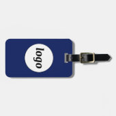 Logo QR Code Navy Blue Business Promotions Gepäckanhänger (Vorderseite horizontal)