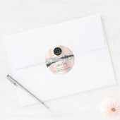 Logo QR Code Online Shop Silver Glitzer Rose Runder Aufkleber (Umschlag)