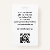 Logo QR Code Orange für benutzerdefinierte Baustel Ausweis (Rückseite)