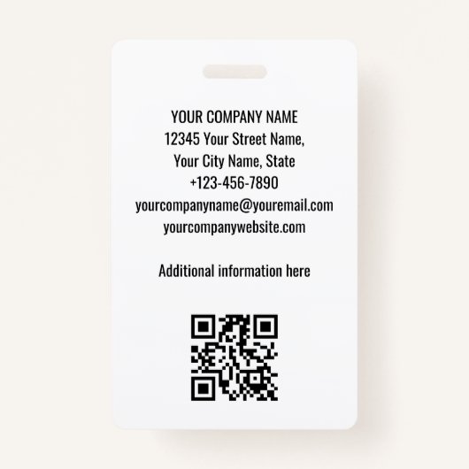 Logo QR Code Orange für benutzerdefinierte Baustel Ausweis (Rückseite)