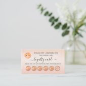 Logo QR Code Peach Beauty Loyalty Card Treuekarte (Stehend Vorderseite)