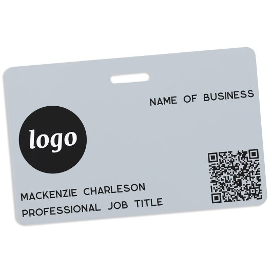 Logo QR-Code Professionell Geschäft Blau Name Ausweis