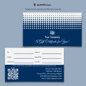 Logo QR Code Promo Blue White Geschenkgutschein