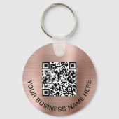 Logo QR Code Promotional Rose Gold Schlüsselanhänger (Vorderseite)