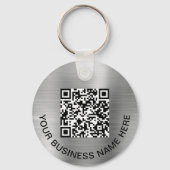 Logo QR Code Promotional Silver Schlüsselanhänger (Vorderseite)