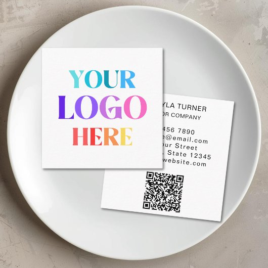 Logo QR-Code Quadratische Visitenkarte