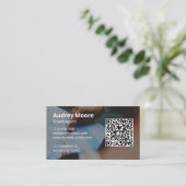 Logo QR-Code Reiseagent Visitenkarte (Stehend Vorderseite)