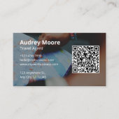 Logo QR-Code Reiseagent Visitenkarte (Vorderseite)