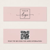 Logo QR-Code Rosa Ohrring-Anzeigetafel (Vorne & Hinten)
